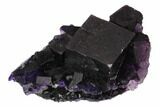 Dark Purple Cubic Fluorite Crystal Cluster - China #128927-1
